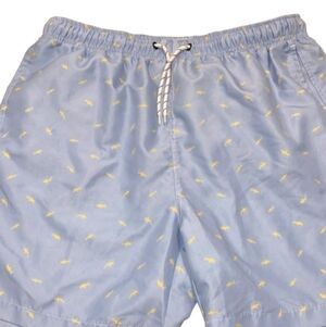 Blue shark print men’s swim trunks size large